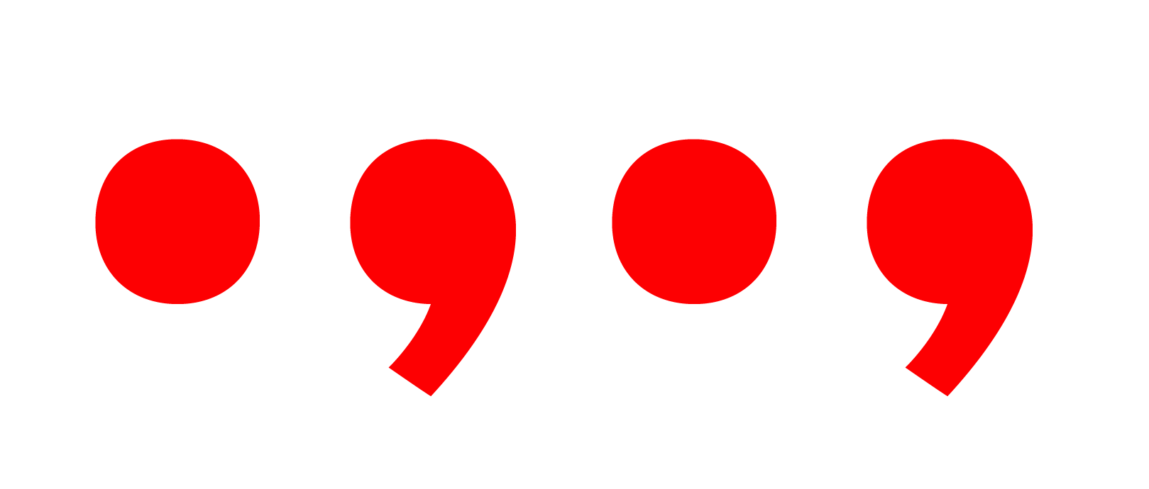 dot comma dot comma